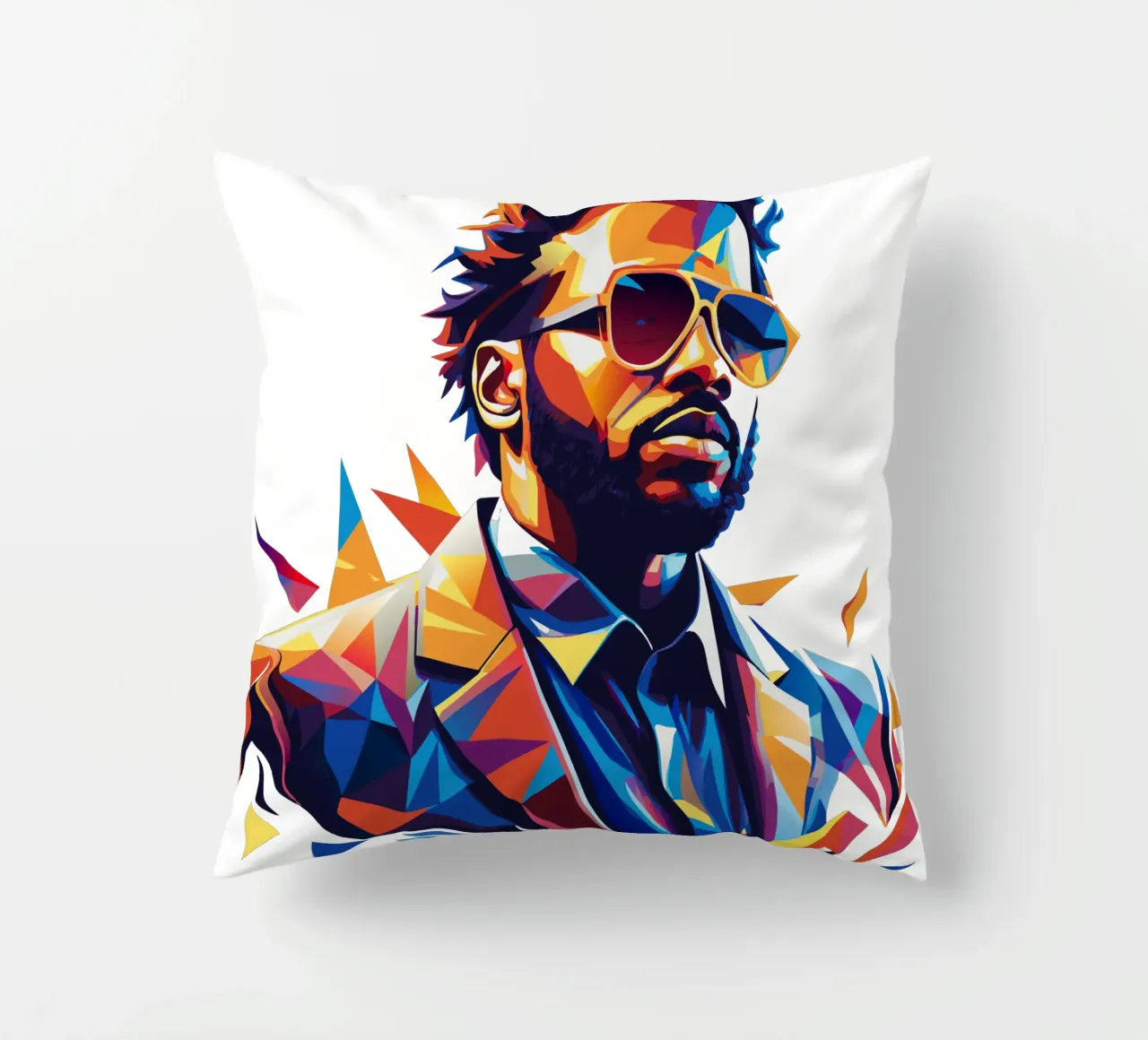 Jason Derulo Portrait in WPAP Pop Art Kissen von vectorartnesia