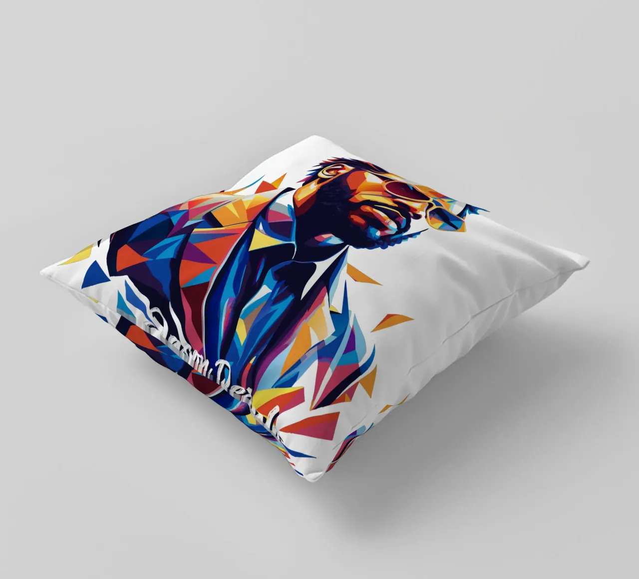 Jason Derulo Portrait in WPAP Pop Art cuscino da vectorartnesia