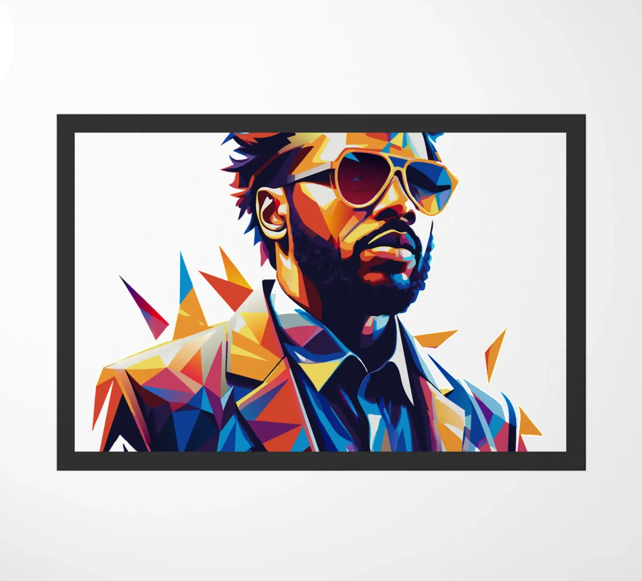 Jason Derulo Portrait in WPAP Pop Art felpudo de vectorartnesia