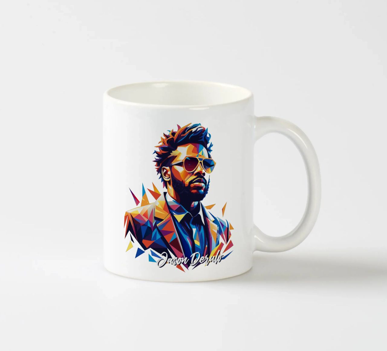 Jason Derulo Portrait in WPAP Pop Art tazza in ceramica da vectorartnesia