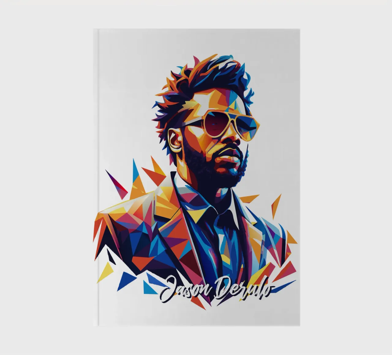 Jason Derulo Portrait in WPAP Pop Art Notizbuch von vectorartnesia