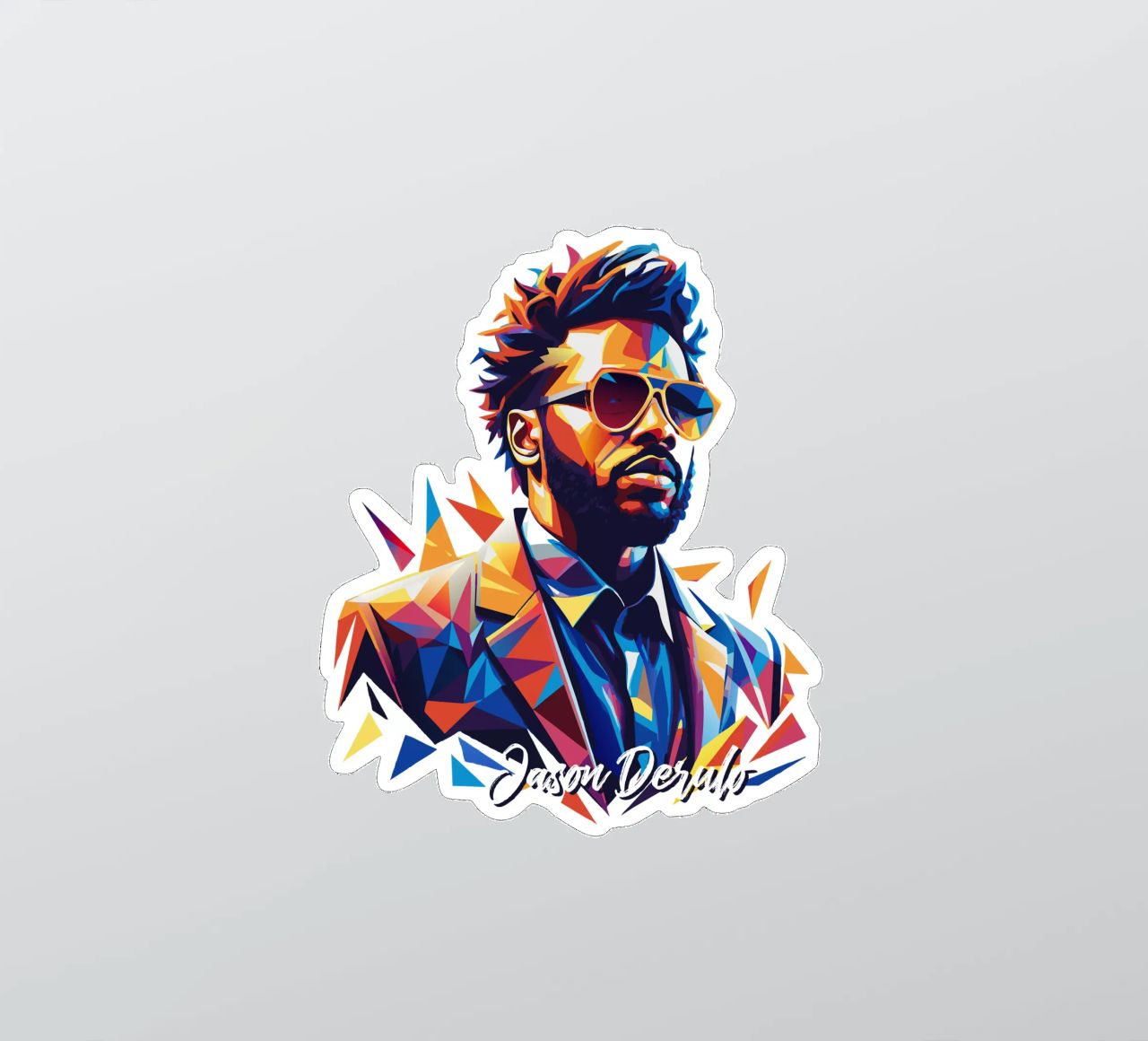 Jason Derulo Portrait in WPAP Pop Art adesivo da vectorartnesia