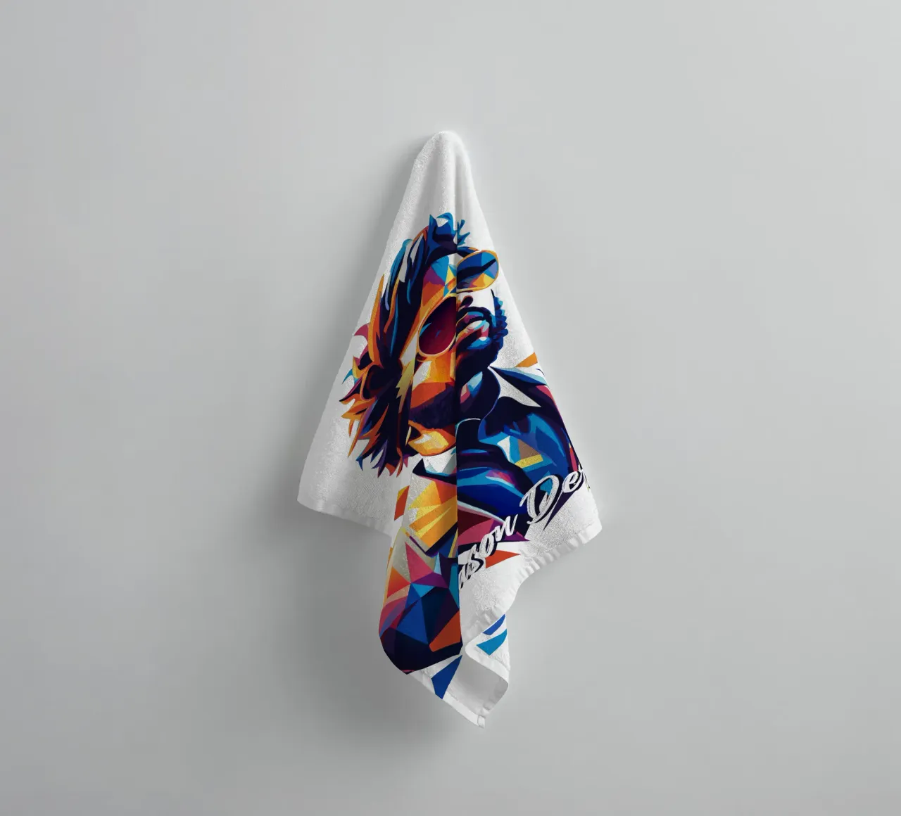 Jason Derulo Portrait in WPAP Pop Art towel by vectorartnesia