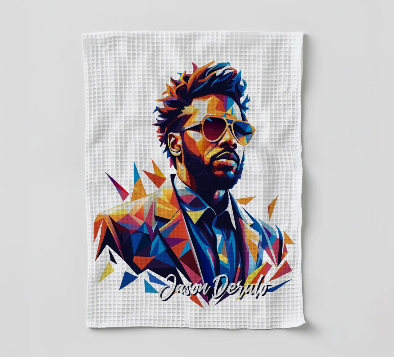 Jason Derulo Portrait in WPAP Pop Art canovaccio da cucina da vectorartnesia