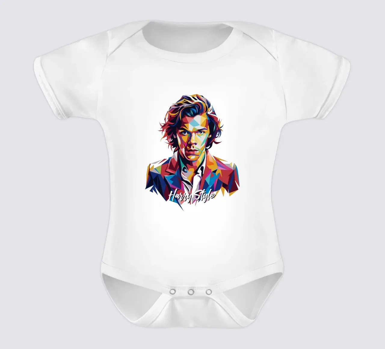 Harry Style Portrait in WPAP Pop Art body de bebé de vectorartnesia
