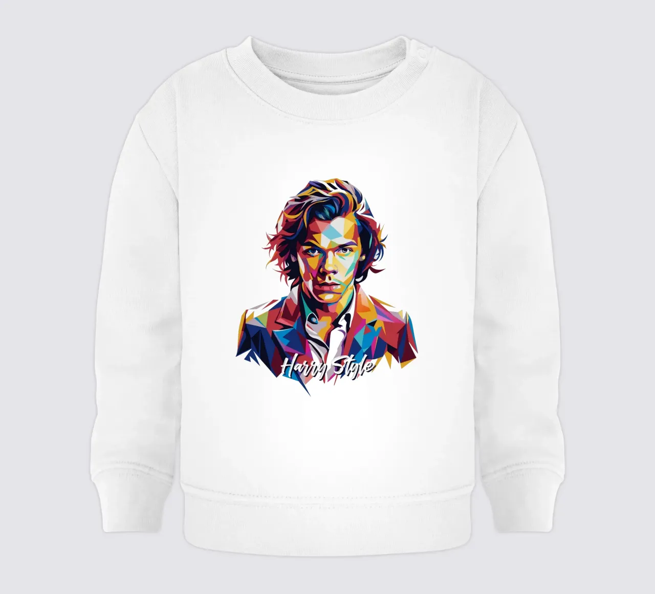Harry Style Portrait in WPAP Pop Art sweat pour bébé de vectorartnesia