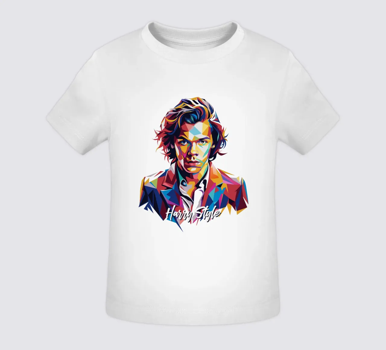 Harry Style Portrait in WPAP Pop Art maglietta neonato da vectorartnesia