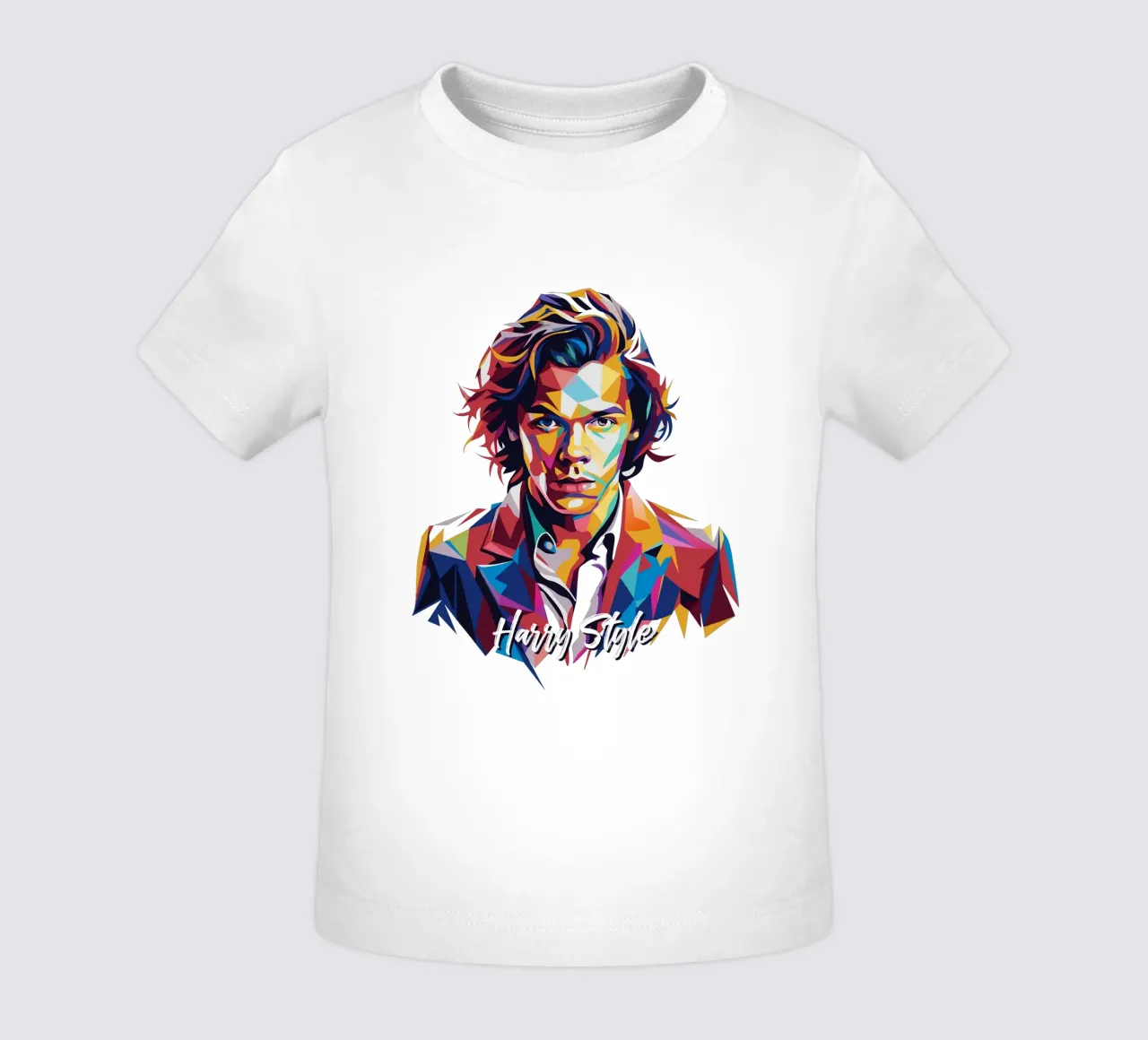 Harry Style Portrait in WPAP Pop Art camiseta de bebé de vectorartnesia