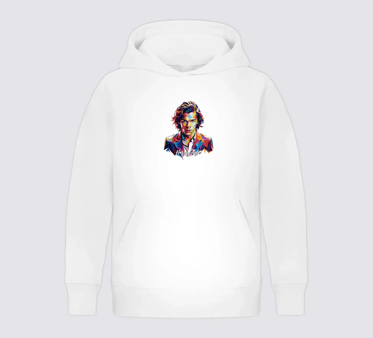 Harry Style Portrait in WPAP Pop Art felpa bambino con cappuccio da vectorartnesia