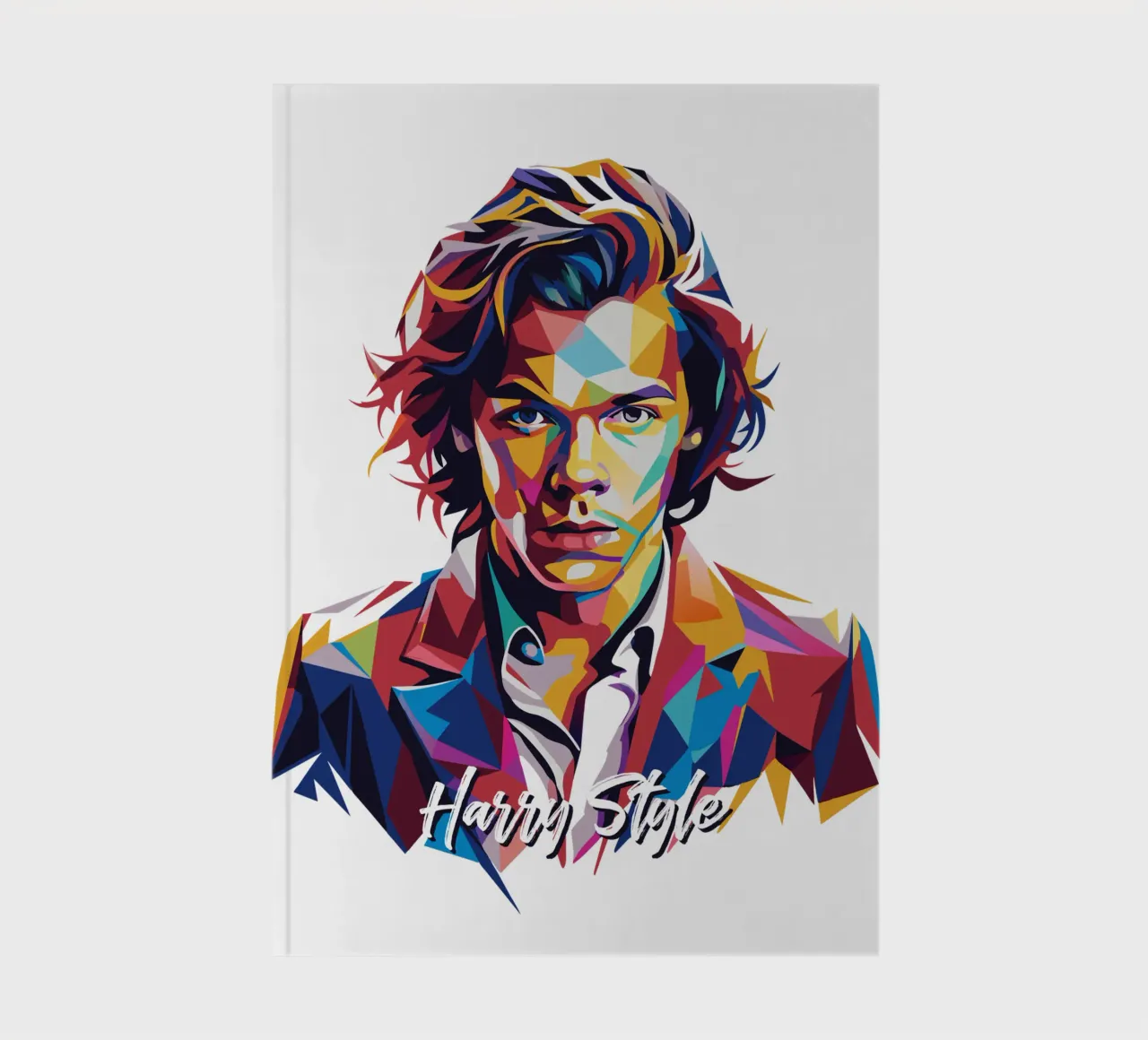 Harry Style Portrait in WPAP Pop Art notebook by vectorartnesia