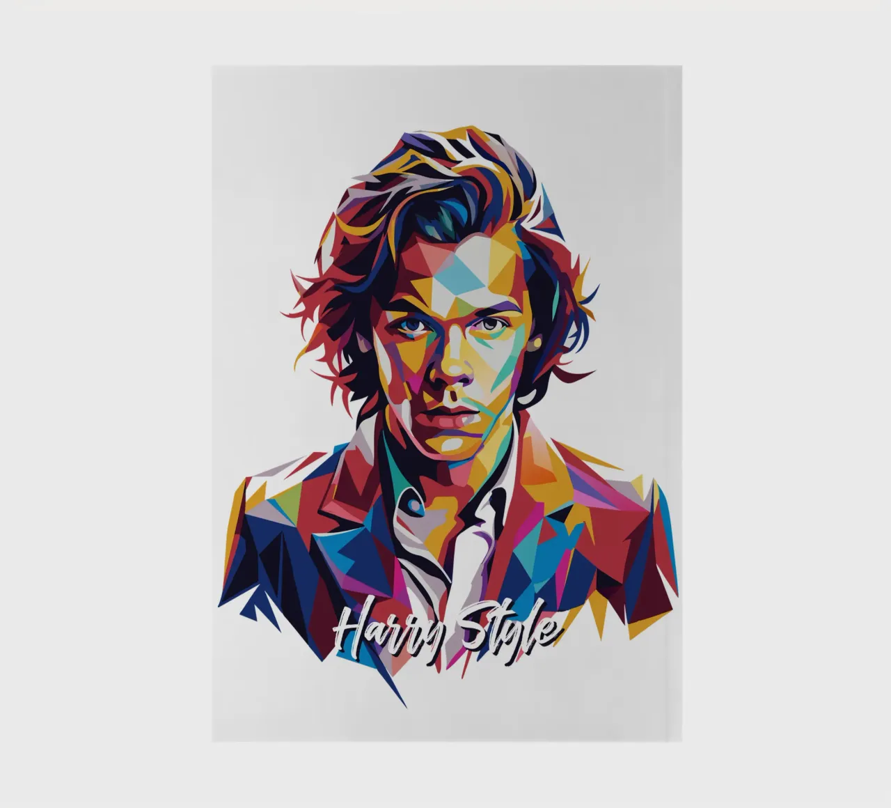 Harry Style Portrait in WPAP Pop Art notebook by vectorartnesia
