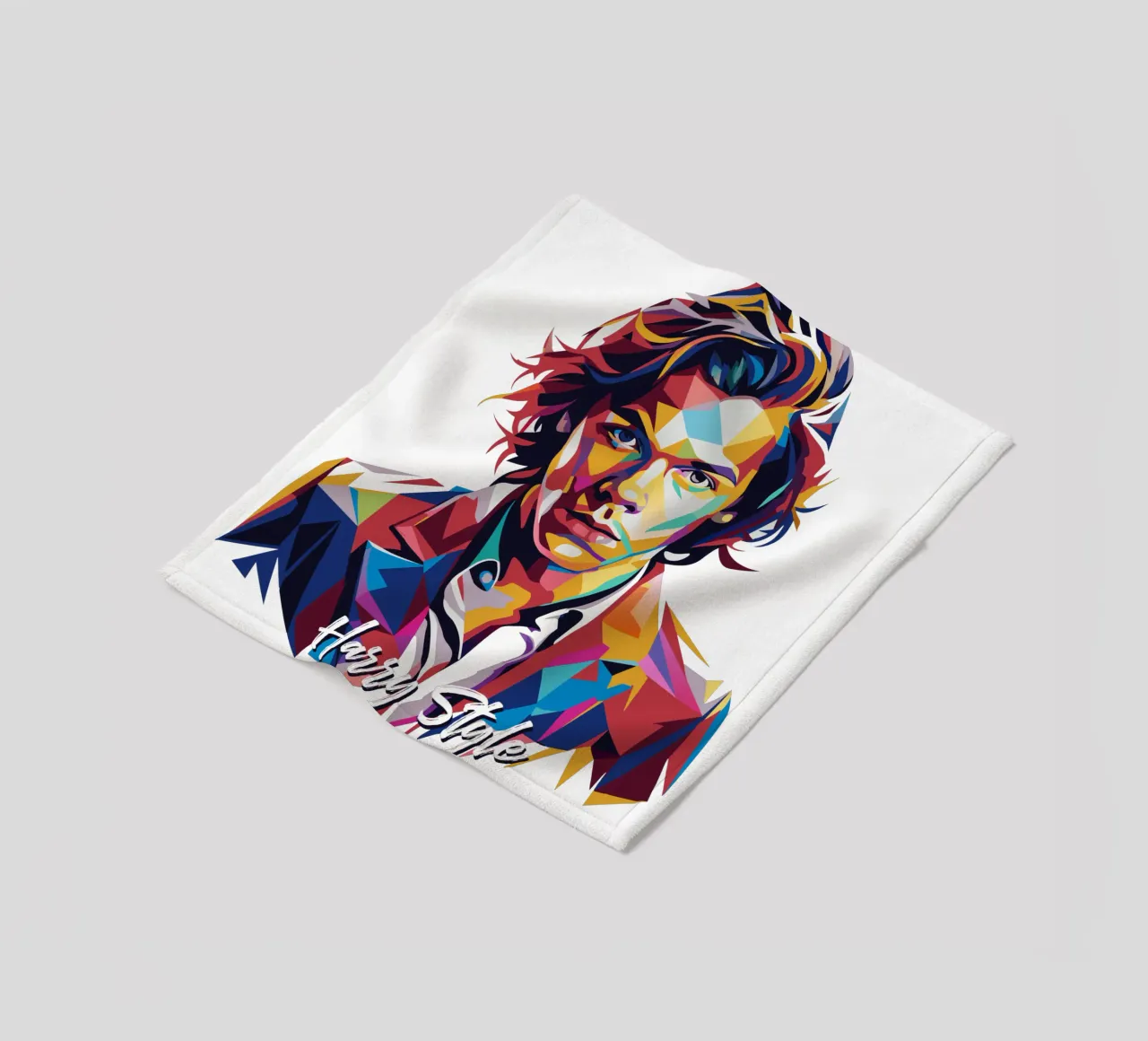 Harry Style Portrait in WPAP Pop Art coperta in pile da vectorartnesia