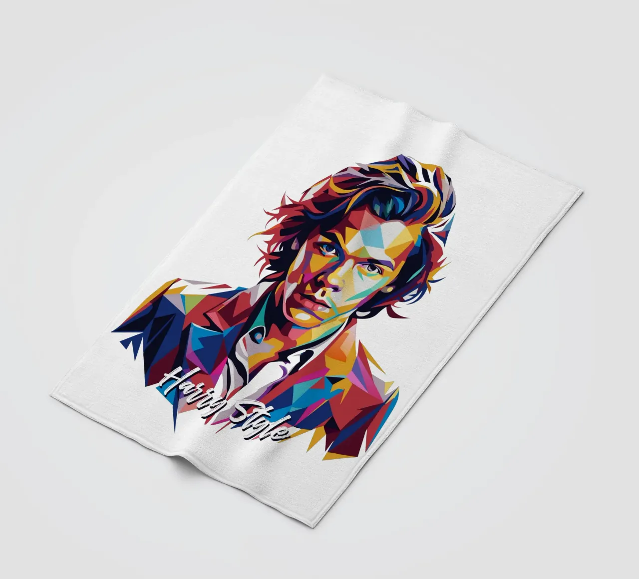 Harry Style Portrait in WPAP Pop Art coperta in pile da vectorartnesia