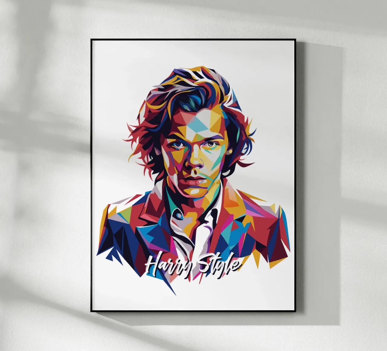 Harry Style Portrait in WPAP Pop Art plexiglass da vectorartnesia