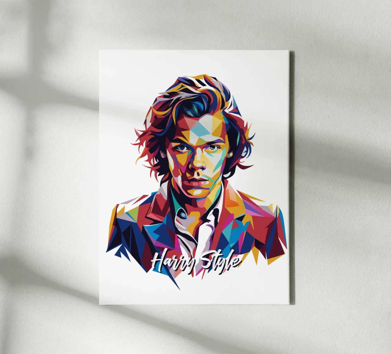 Harry Style Portrait in WPAP Pop Art lienzo de vectorartnesia
