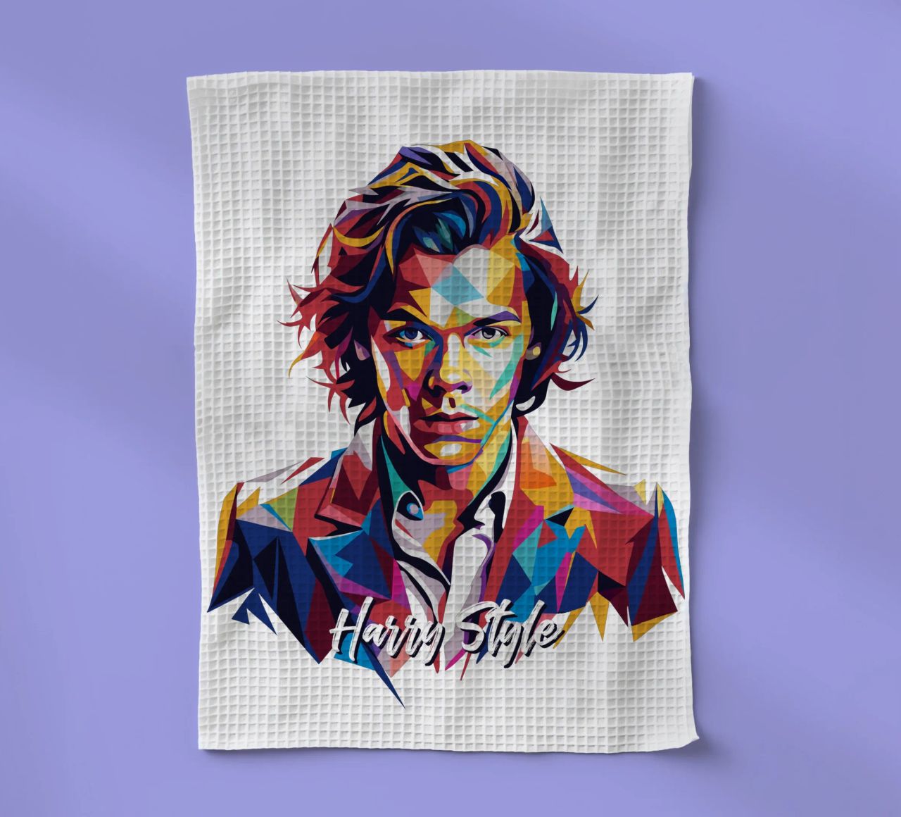 Harry Style Portrait in WPAP Pop Art canovaccio da cucina da vectorartnesia