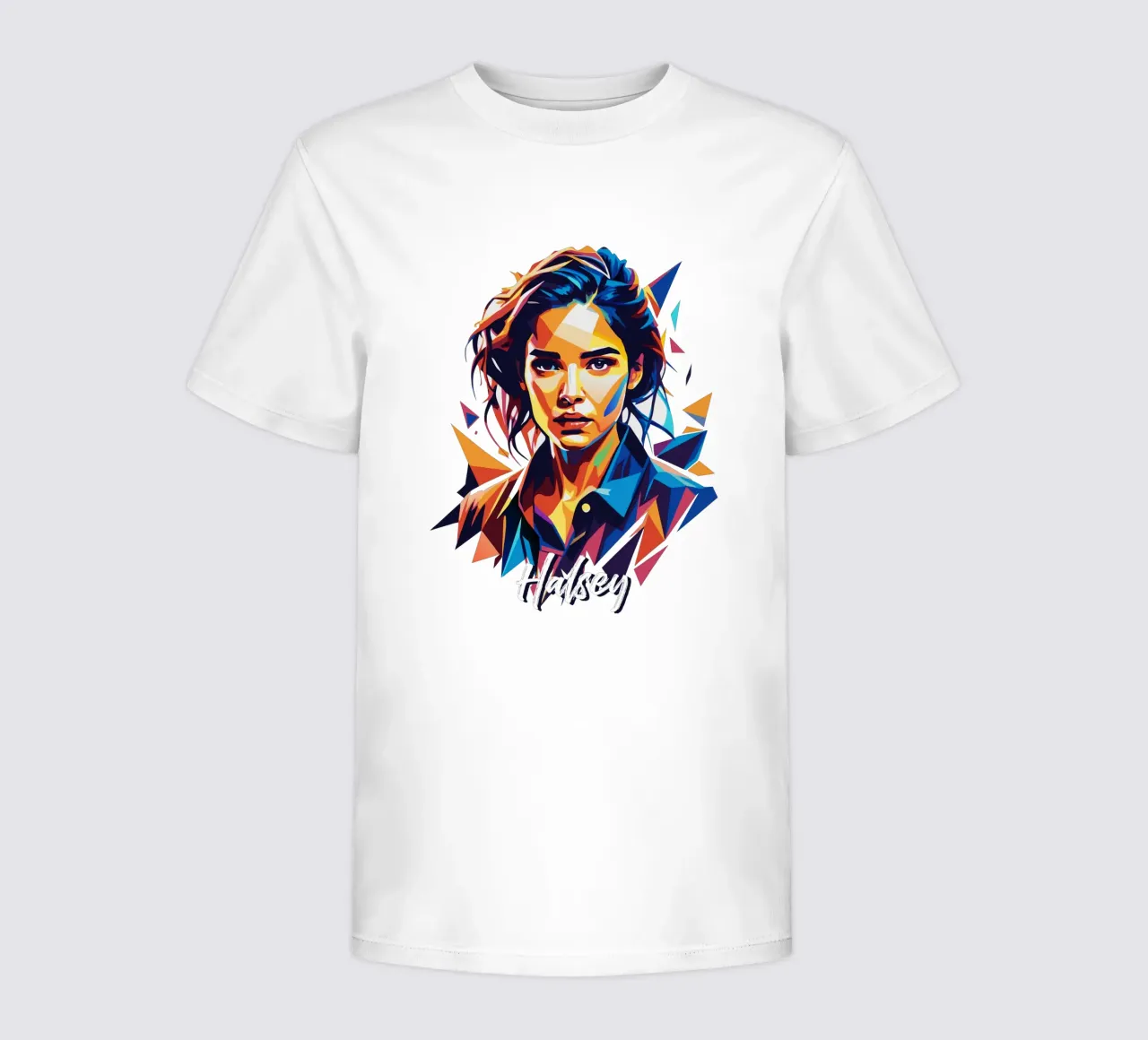 Halsey Portrait in WPAP Pop Art kids t-shirt by vectorartnesia