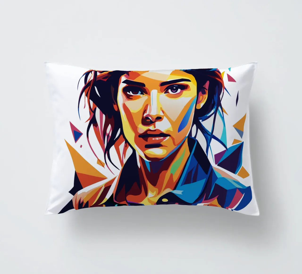 Ritratto di Halsey in WPAP Pop Art cuscino da vectorartnesia