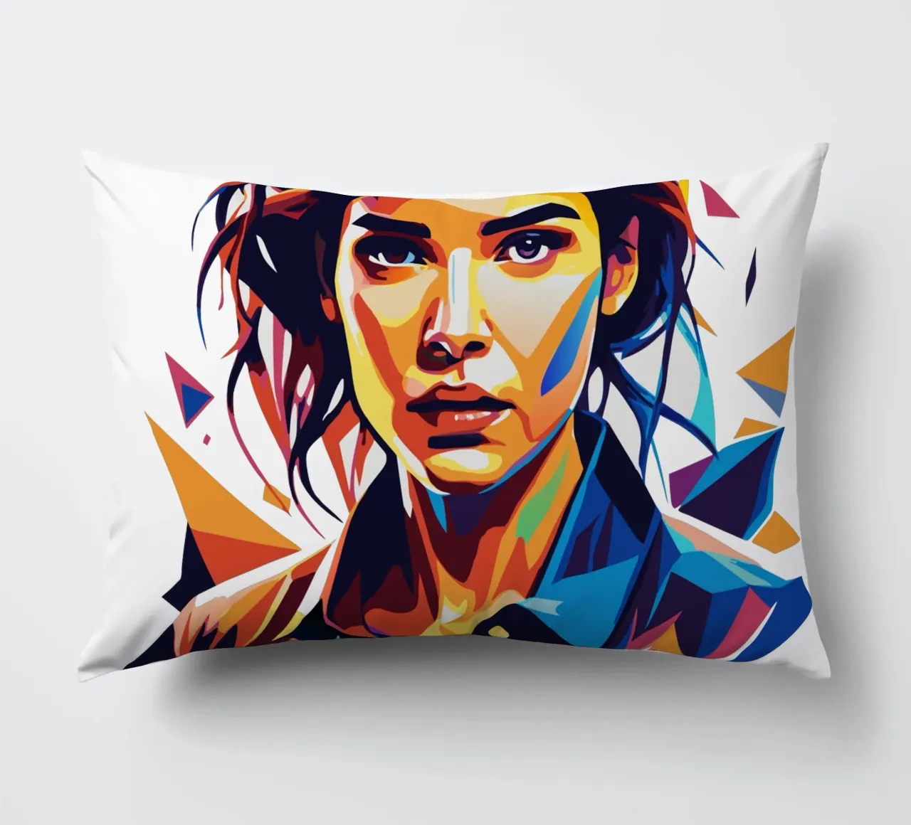 Ritratto di Halsey in WPAP Pop Art cuscino da vectorartnesia