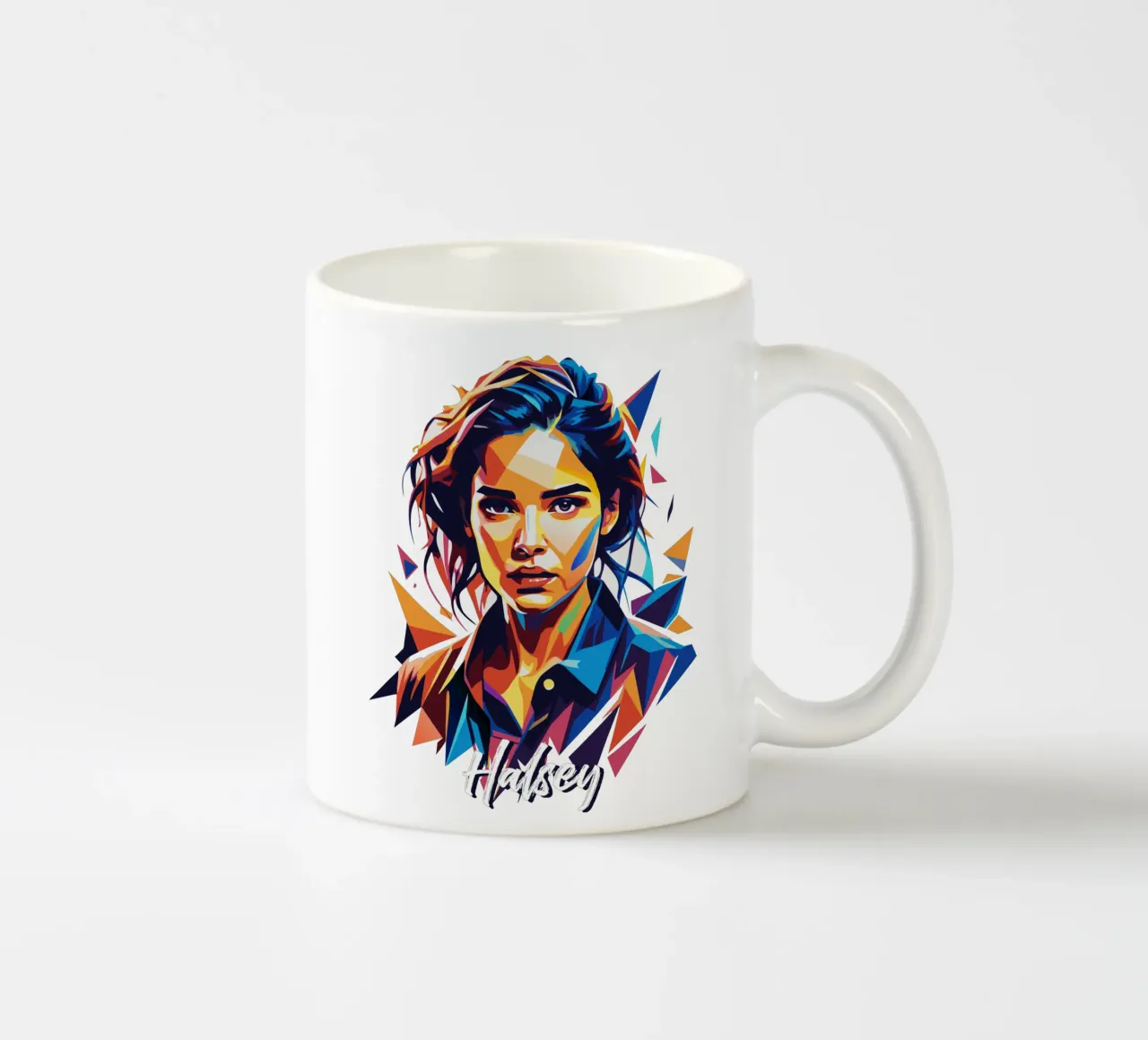 Ritratto di Halsey in WPAP Pop Art tazza in ceramica da vectorartnesia
