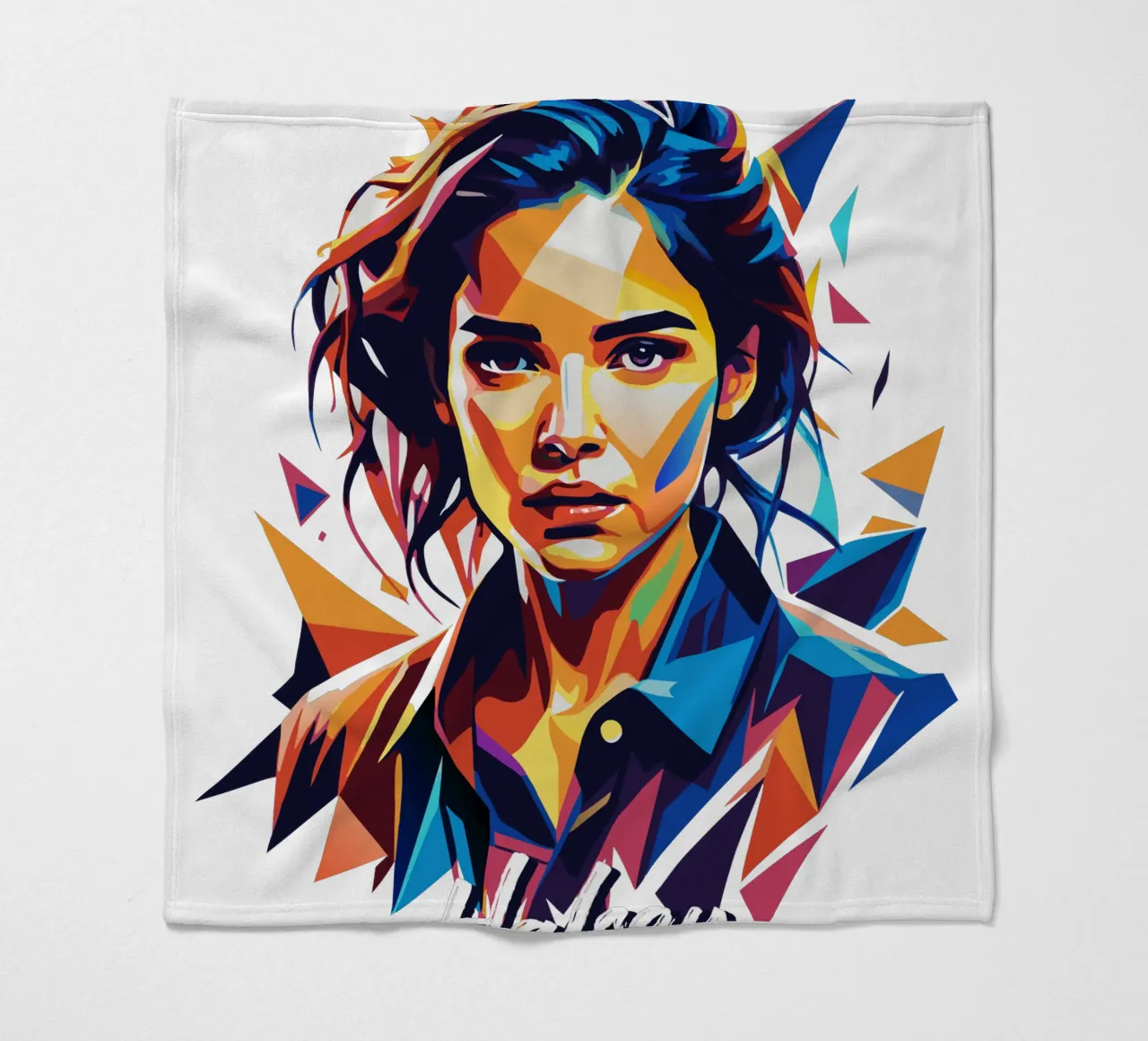 Ritratto di Halsey in WPAP Pop Art coperta in pile da vectorartnesia