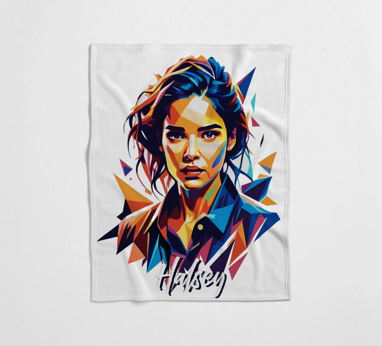 Ritratto di Halsey in WPAP Pop Art coperta in pile da vectorartnesia