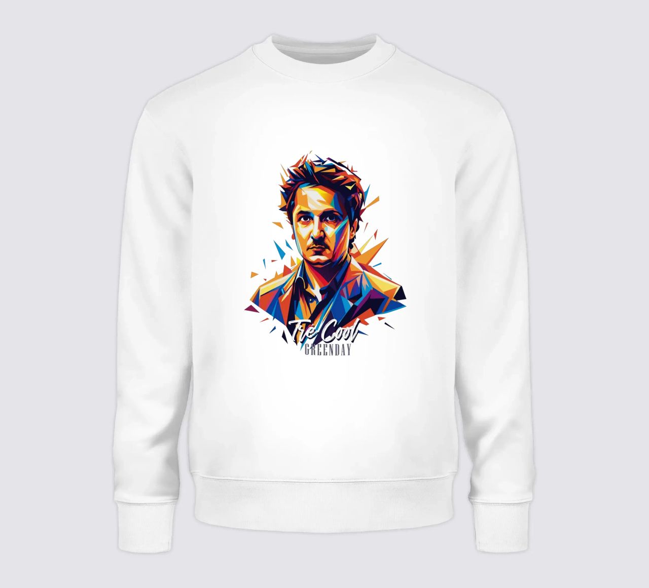 Tre Cool Portrait in WPAP Pop Art sweatshirt by vectorartnesia