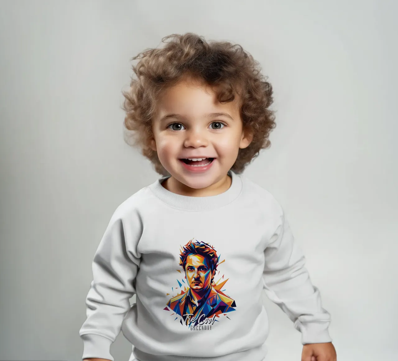 Tre Cool Portrait in WPAP Pop Art felpa neonato da vectorartnesia