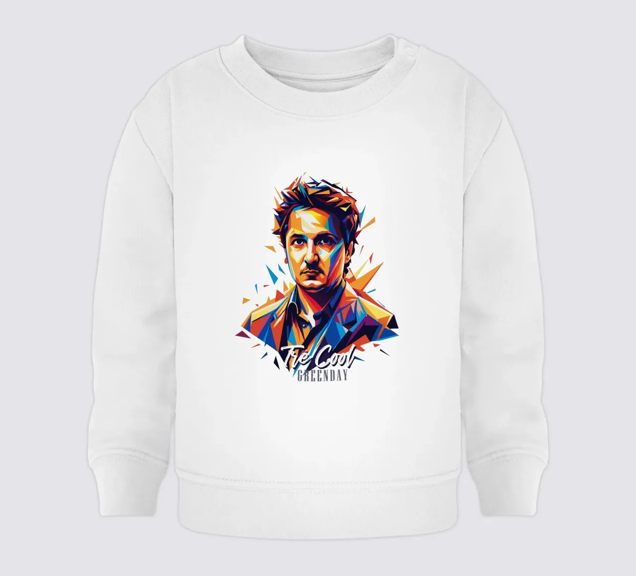 Tre Cool Portrait in WPAP Pop Art felpa neonato da vectorartnesia