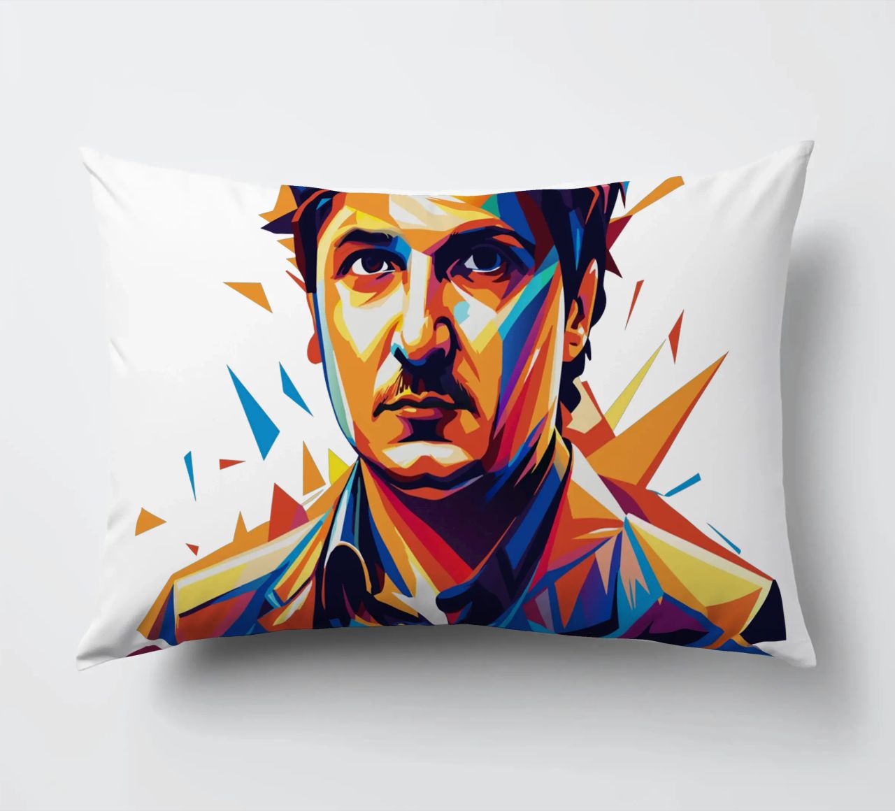 Tre Cool Portrait in WPAP Pop Art cuscino da vectorartnesia