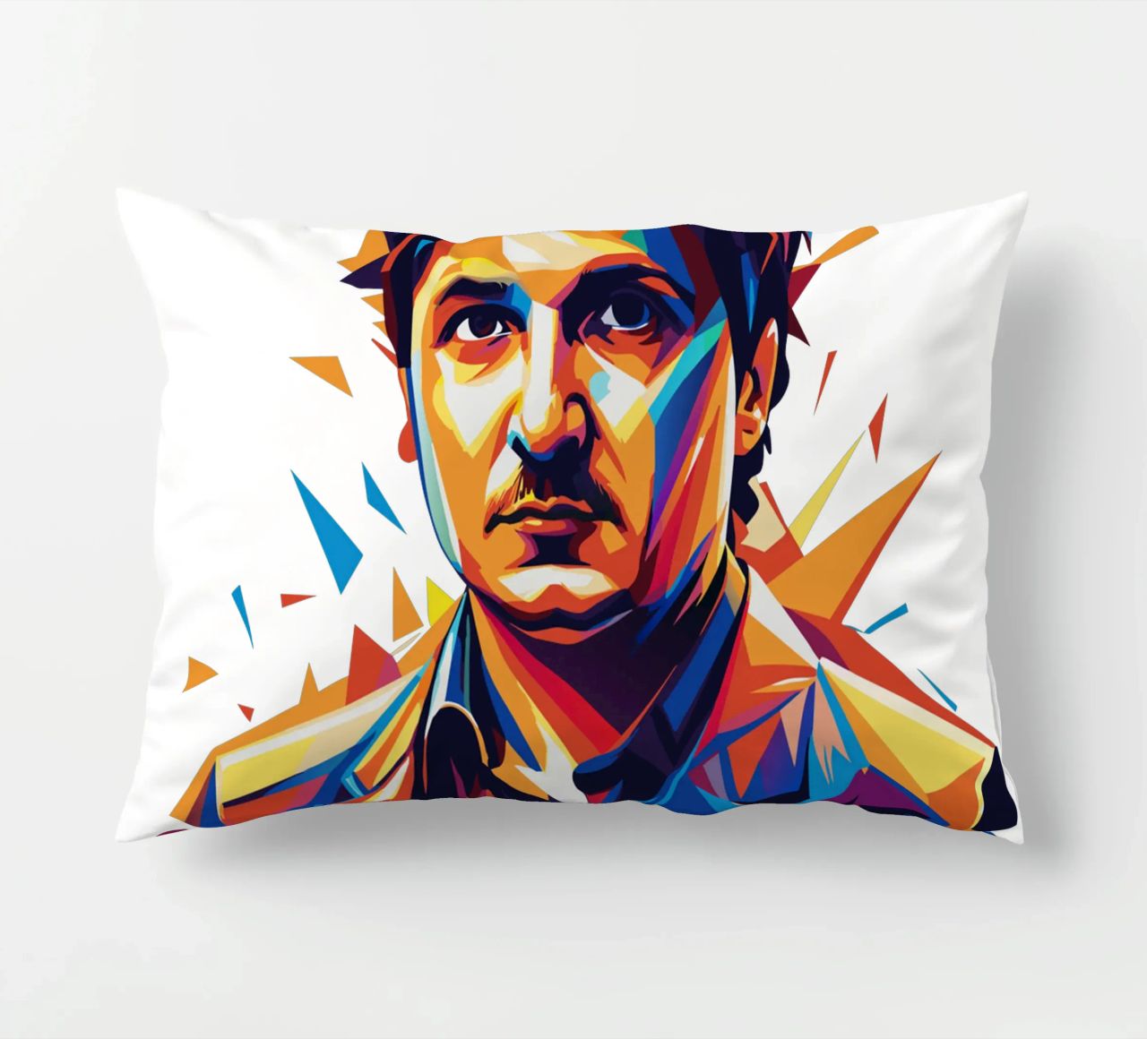 Tre Cool Portrait in WPAP Pop Art cuscino da vectorartnesia