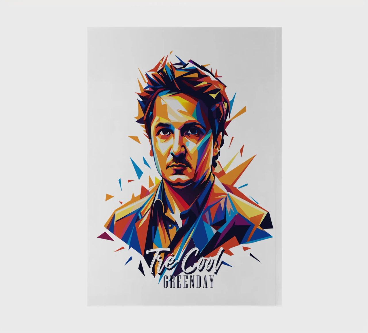 Tre Cool Portrait in WPAP Pop Art notebook by vectorartnesia