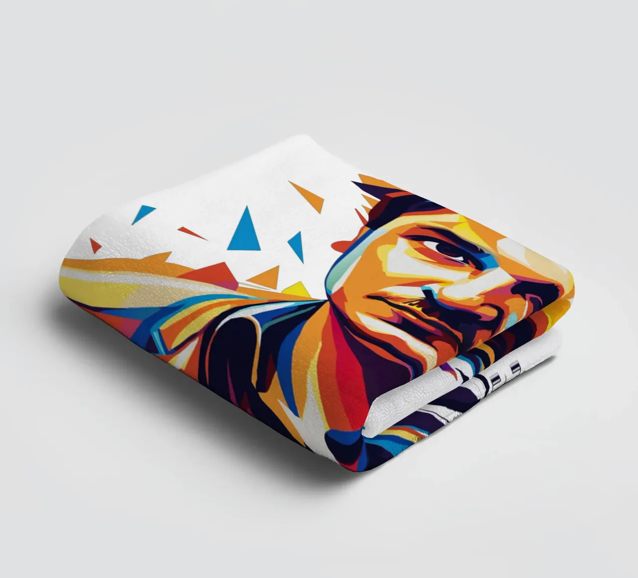 Tre Cool Portrait in WPAP Pop Art asciugamano da bagno da vectorartnesia