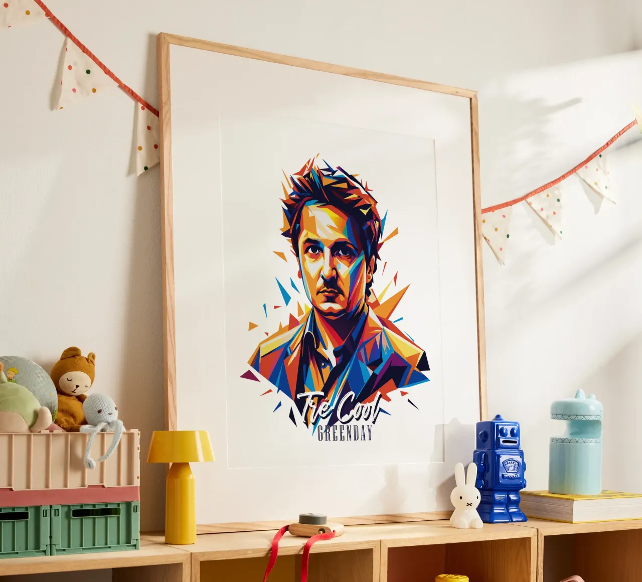 Tre Cool Portrait in WPAP Pop Art carta hahnemühle da vectorartnesia