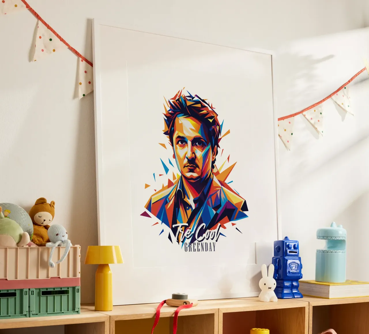Tre Cool Portrait in WPAP Pop Art carta hahnemühle da vectorartnesia