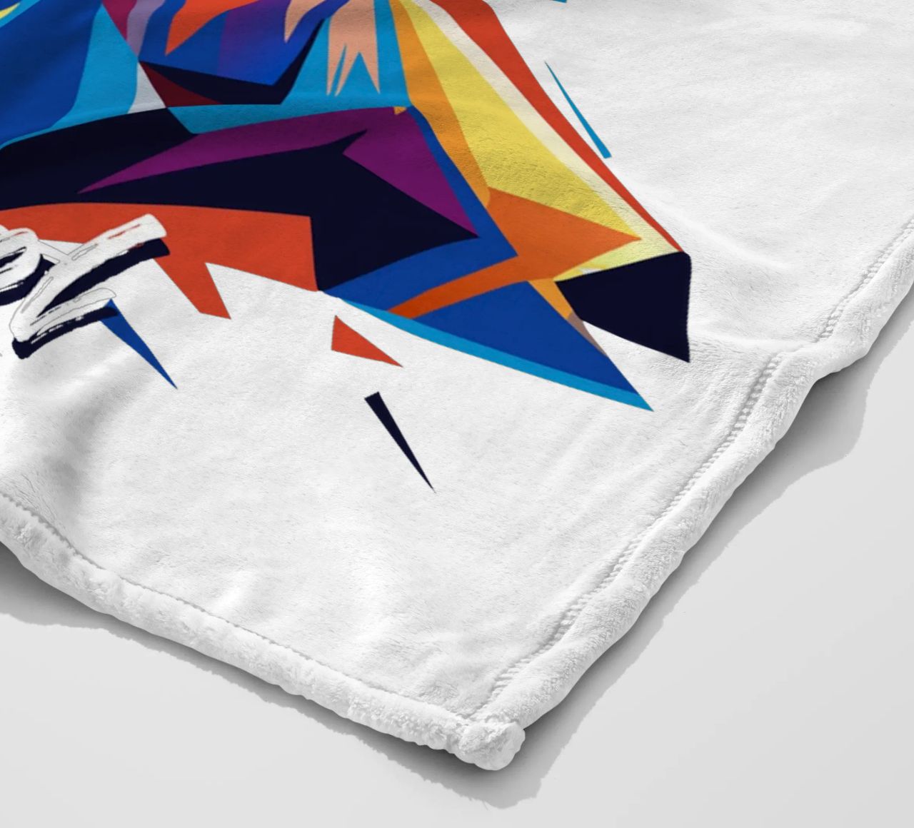 Tre Cool Portrait in WPAP Pop Art fleece blanket by vectorartnesia