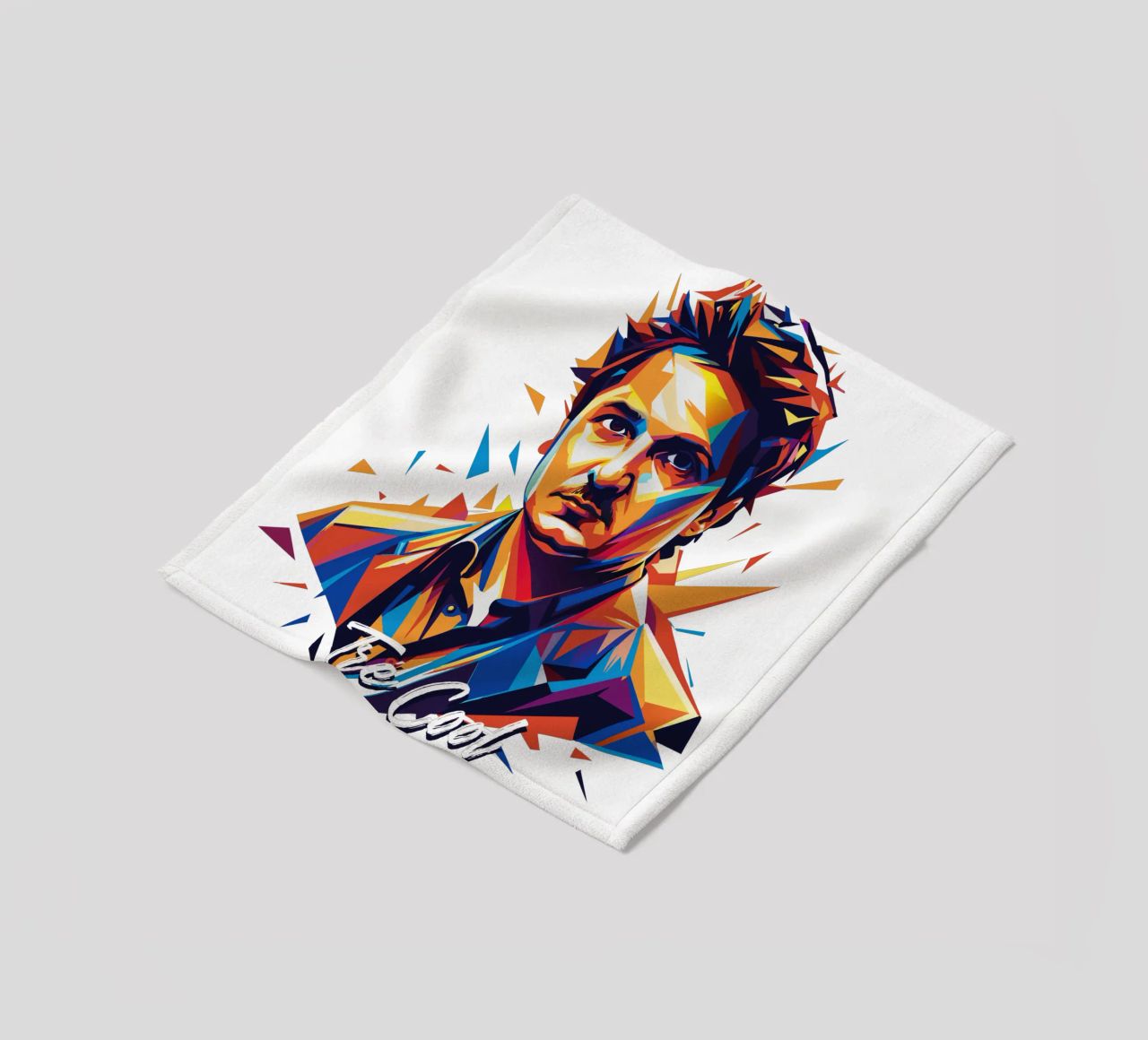 Tre Cool Portrait in WPAP Pop Art fleece blanket by vectorartnesia