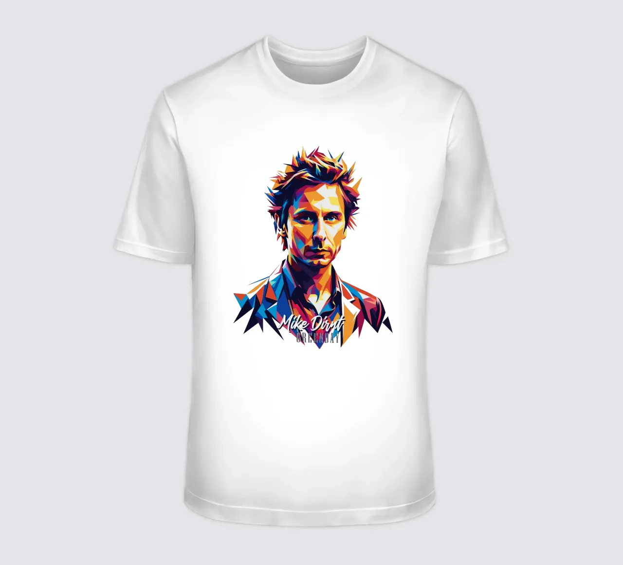 Mike Dirnt Portrait in WPAP Pop Art T-Shirt von vectorartnesia