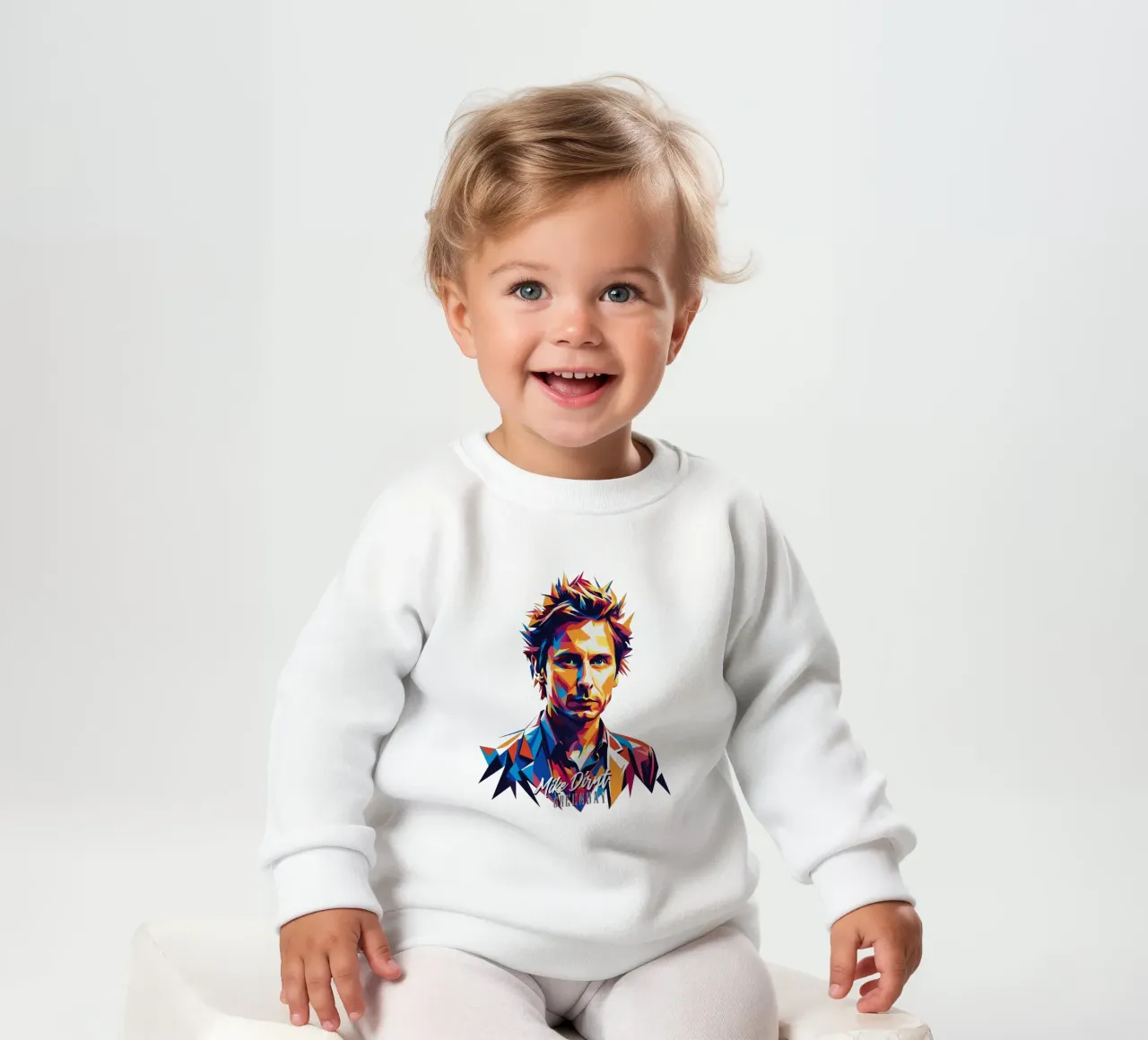 Mike Dirnt Portrait in WPAP Pop Art sweat pour bébé de vectorartnesia
