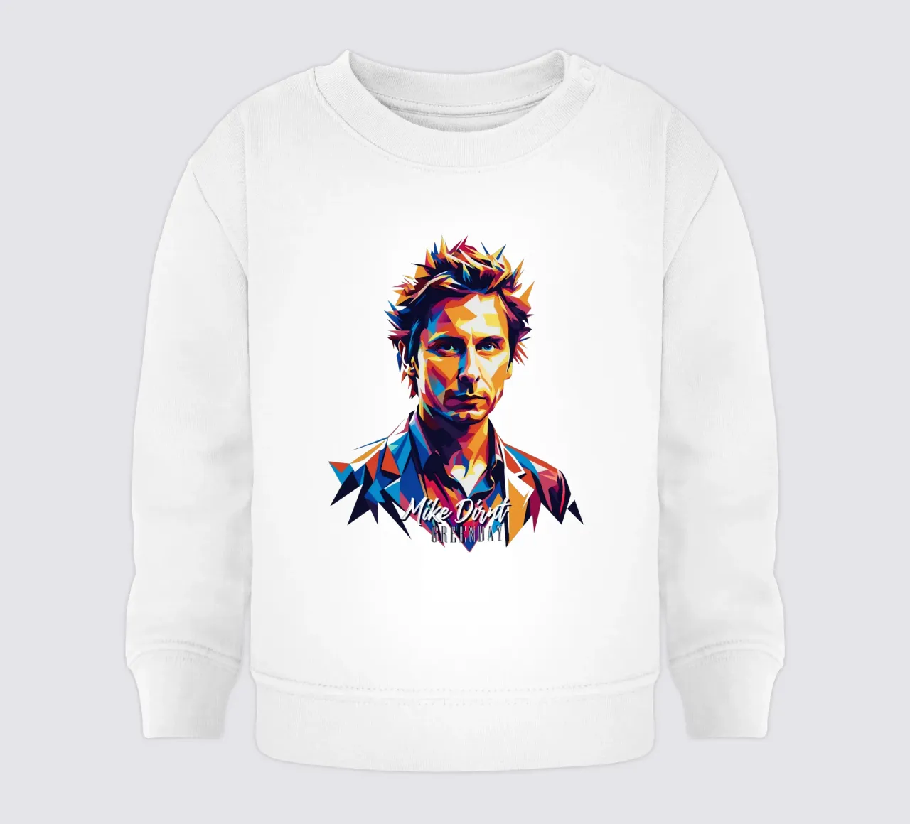 Mike Dirnt Portrait in WPAP Pop Art sweat pour bébé de vectorartnesia