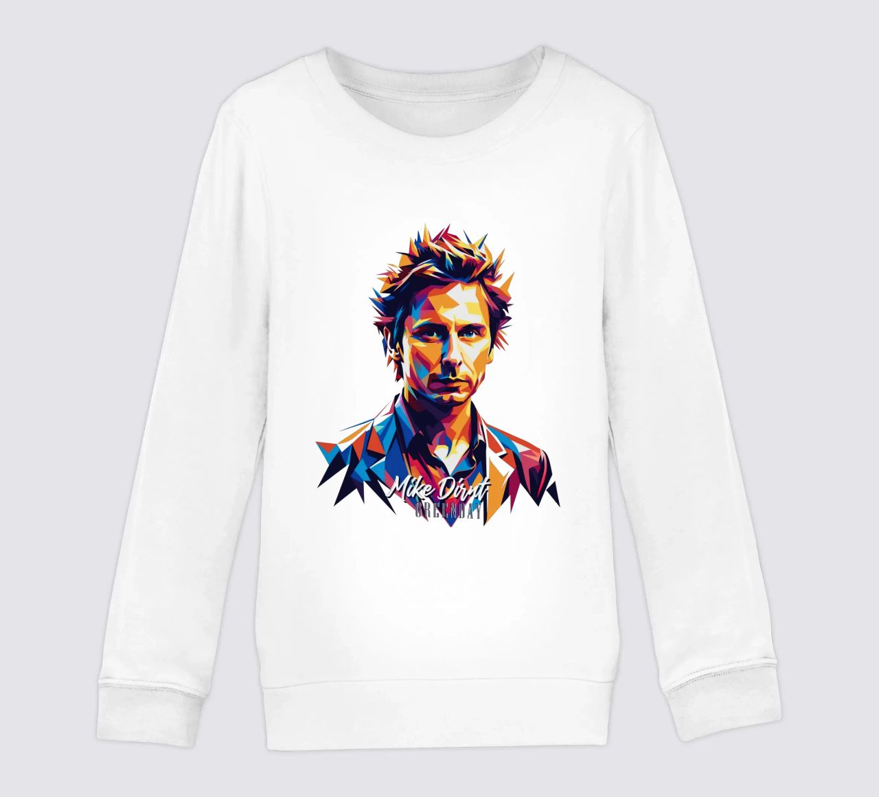 Mike Dirnt Portrait in WPAP Pop Art felpa bambino da vectorartnesia