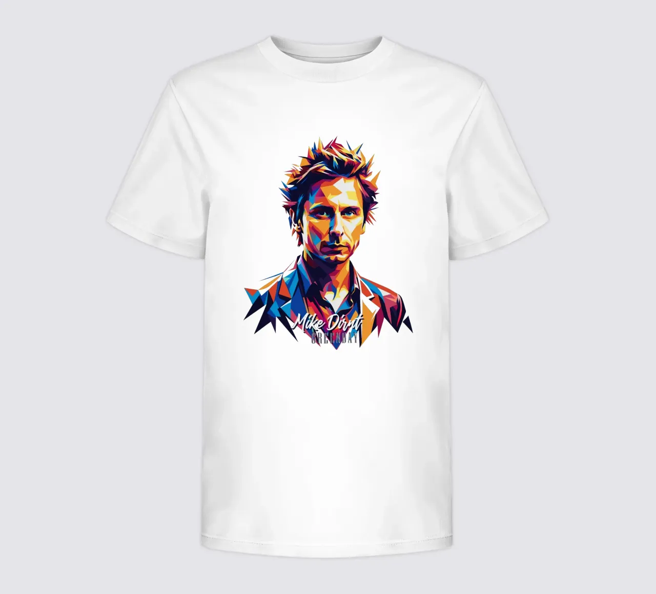 Mike Dirnt Portrait in WPAP Pop Art t-shirt bambini da vectorartnesia