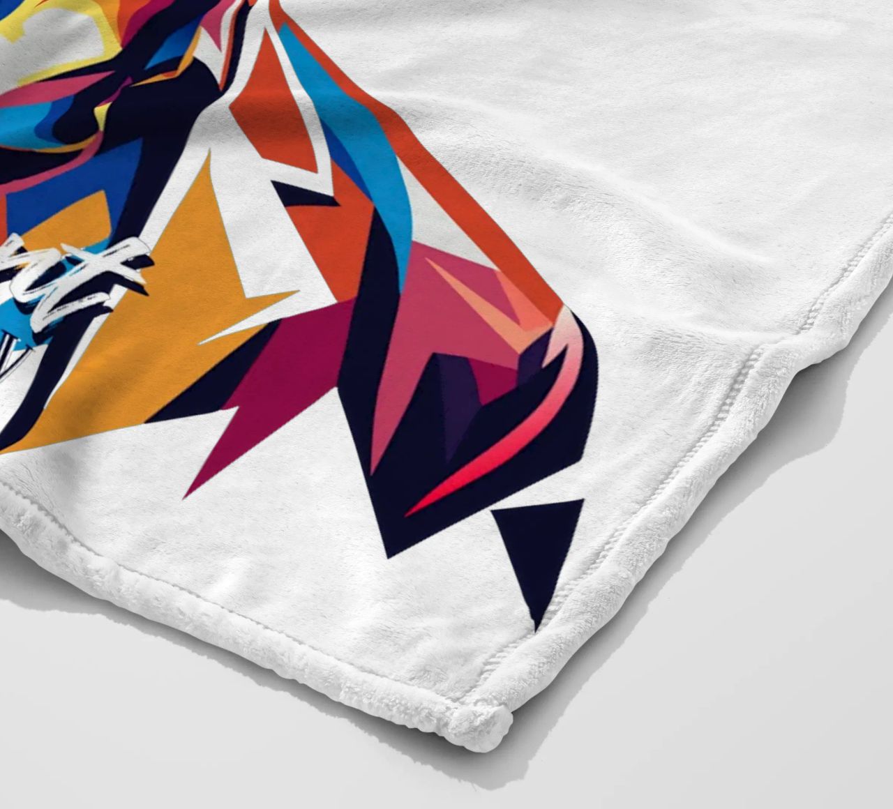 Mike Dirnt Portrait in WPAP Pop Art coperta in pile da vectorartnesia