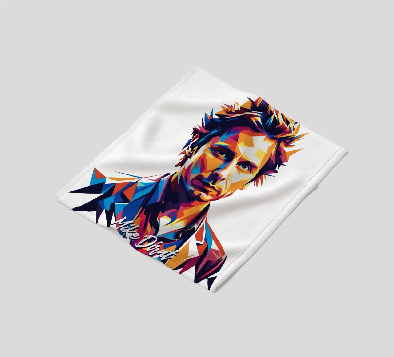 Mike Dirnt Portrait in WPAP Pop Art coperta in pile da vectorartnesia
