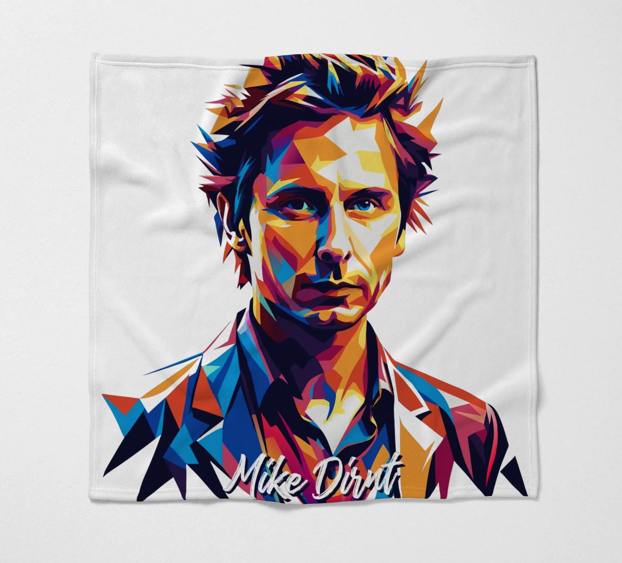 Mike Dirnt Portrait in WPAP Pop Art coperta in pile da vectorartnesia