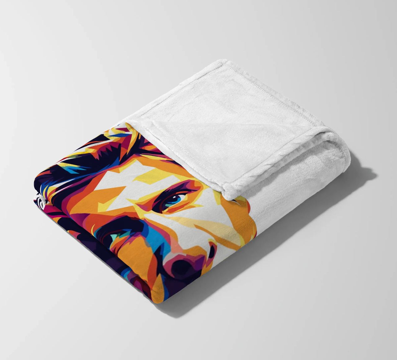 Mike Dirnt Portrait in WPAP Pop Art coperta in pile da vectorartnesia