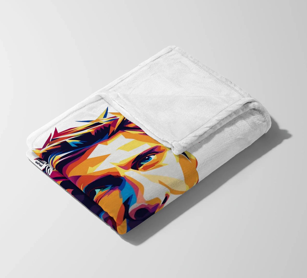 Mike Dirnt Portrait in WPAP Pop Art coperta in pile da vectorartnesia