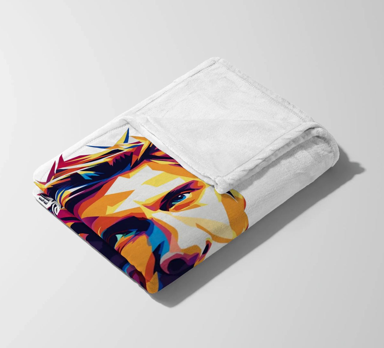 Mike Dirnt Portrait in WPAP Pop Art coperta in pile da vectorartnesia