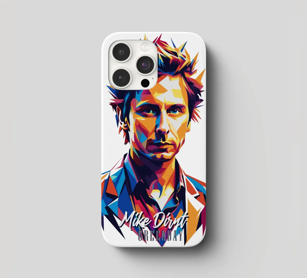 Mike Dirnt Portrait in WPAP Pop Art cover iphone da vectorartnesia