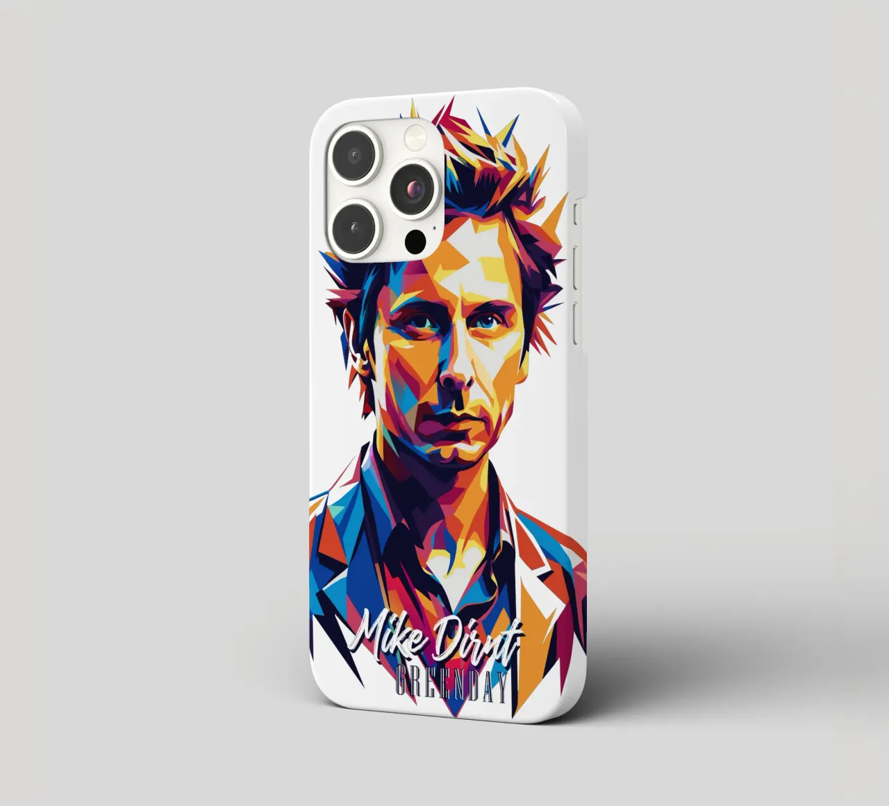 Mike Dirnt Portrait in WPAP Pop Art cover iphone da vectorartnesia